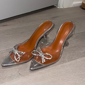 Clear Pointed Toe Heels size 8